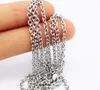 Schiff Schmuck Ganze 10 teile/los Glatte edelstahl silber dünne 3mm Runde Rolo Link kette halskette Mode Schmuck Frauen 2853