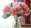 Hortênsia inteira grande flor cabeça 19cm75quot seda branco hortênsias buquê para peças centrais do casamento festa em casa decorativa ga7083998