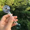 Tubos de queimador de óleo pyrex de alta qualidade Herb Hand Dab Plata