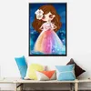 Paintings DIY 5D(Full)Diamond Embroidery Beautiful Girl Round Diamond Painting Cross Stitch Kits Diamond Mosaic Home Decoration