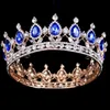 2019 Verde smeraldo Cristallo Colore oro Chic Royal Regal Strass scintillanti Diademi e corone Diademi da sposa Quinceanera Pageant 15 7195173