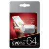 Siyah EVO + 100MB / S 32GB 64GB 128GB 256GB C10 TF Flaş Bellek Kartı Class 10 Ücretsiz SD Adaptörü Perakende Plastik Ambalajlı Epacket DHL Ücretsiz Kargo