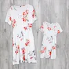 Mutter und Tochter rosa Rose Kleid 2018 Familie passende Outfits Kinder Eltern Sommer Blumen Kleider Kind Freizeitkleid