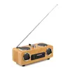 Fabriks Partihandel Handgjord Bambu Radio Högtalare Hot Portable Hi-Fi Trähögtalare Trä TF / USB-kort Subwoofer FM-radio med fjärr MP3-spelare