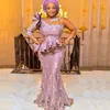 Glamour Aso Ebi Robes De Bal Sheer Décolleté En Dentelle Appliques 3/4 Manches Longues Robes De Soirée Mode Saoudienne Sirène Robes De Soirée De Célébrités