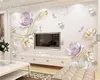 3D Reliëf Tulp Bloem Po Behang Muurschildering voor Woonkamer Bank TV Achtergrond Muur Art Decor papier peint Muur Papier Muurschilderingen5450589781657