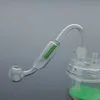 Pote de filtragem dupla Bongos de vidro por atacado Queimador de óleo Tubo de água de vidro Plataformas de petróleo Proibido fumar