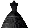 Em estoque vestido de baile anágua barato branco preto crinoline underskirt vestido de casamento deslizamento 6 hoop saia crinolina para quinceanera dres2390815