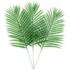 Artificial Green Leaf Large Plastic Tropical Palm Foliage Leaves Plant For Hawaiian Party Wedding Home Garden Decorations 10pcs/lot