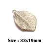 50st / parti 33 * 19mm Metal Leaf Charms Gold Tone Leaves Charms Pendants för DIY smycken fynd grossist