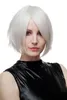 Parrucche da donna Parrucca sintetica per cosplay Parrucche grigie per capelli corti ondulati