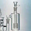 Clear Barrel Percolator Perc Glass Bottle Smoking Accessories Ash Catchers Ashcatch For Dab Rigs Bongs 14.5mm 18.8mm Ash Catcher ASH-P405-408