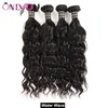 Brésilien Vierge Cheveux Corps Vague Droite Vague D'eau Profonde Kinkly Bouclés Extensions de Cheveux Humains 10a Grade Trame Armure 3 4 Bundles Natur2869335