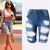 2017 corto femminile sexy Pantaloncini blu estivi da donna Pantaloncini a vita alta Donna Denim Taglie forti