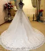 Bling Bling Heavy Beading Bröllopsklänningar 2018-2019 Kristaller Beaded A Line Bridal Gowns Lace Sweep Train Bröllop Vestidos Anpassad