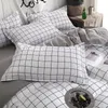 Постельное белье для модного одеяла для покрытия крышка кровати наволосовые наволочки квадратные полосы Дома