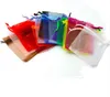 Multi Färger Smycken Förpackning Transparent Gauze Bag Casamento 9x12cm Korah Bröllopsgåvor Organza Peuch GA20