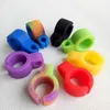 Silicone Cigarette holder Tobacco Finger Ring Smoking Pipe Tools accessories 8 colors For Hookahs Water Bubbler Bongs Oil RIgs4364597