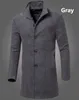 Alta Qualidade Men 's Long Lapel Trench Casual Magro Masculino Casaco Moda Homens Casaco de Roupas 5 Cores M-3XL Frete Grátis