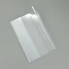 Akryl T1 3mm Clear Plastic Table Sign Tag Label Display Papper Promotion Korthållare Små L -form står 50st336g