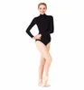 Kobiety z długim rękawem High Neck Leotard Gimnastyka Balet Dance Leotard Lycra Spandex Turtleneck Dla Dziewczyn Dancewear Garnitury