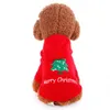 Natal vermelho animal de estimação cão de cão jumpsuit casaco casaco jaqueta roupas bonitinho cachorrinho traje para chihuahua teddy gato cachorrinho hoodie