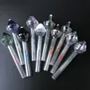 6 Inch Long Glass Smoking Pipes Multicolor Pyrex Glass Oil Burner Pipes Straight Tube Wax Dab Tool Hand Pipes Smoking Accessories SW43