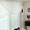 Cortinas de tul blanco puro suave baratas para sala de estar cortina transparente para tratamientos de ventana de dormitorio hilos de tela de cocina transparente