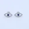 CZ Evil Eye Earring 925 Sterling Silver Anti Allergy Material高品質のラッキーガール女性スタッドイヤリング279D