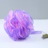 Éponge de bain Loofah Pouf en maille Double mélange de couleurs Loofa Puff Scrubber Exfolier avec des accessoires de bain de beauté