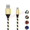 Zebra style Metal Nylon Braid Micro USB Cable Alloy Data Charging cable for samsung huawei smartphone high quality