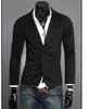 New Blazer Men Slim Fit Suit Jacket Single Row Two Button Solid Knitting Blazer Coat Long Sleeve Outwear Masculino