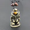 Mode smycken helhet 12st cool 3d tiki halsband totem simulering ben snidade hawaiian brun totem tiki män hänge halsflik9113435