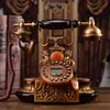 Muyu Willa Europejska Antique Telefon Metalowy Wysokiej jakości Ogród Ogrodowy Moda Kreatywny Retro Telefon Louvre