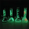 Neue Jellyfish UV-Becherbongs, die im Dunkeln leuchten, Bong-Glas-Wasserpfeifen, 4-armiger Baum-Perc-Perkolator, Dab-Rigs mit Downstem-Schüssel