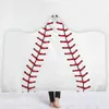 HOT Baseball sports Hooded Blanket winter Warm Soft Children Blankets with Hood Sherpa Fleece Snuggle wrap Blanket for Kids 130cm*150cm