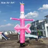 Danseur d'air gonflable rose à une jambe pour la décoration de promotion de crème glacée avec enseigne publicitaire sans ventilateur