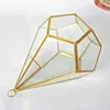 Wazony 16*23 cm miniaturowy szklany terrarium geometryczne diamentowe pulpit ogrodowy donica do ogrodu halowy szklarnia sukulent dekoracje domu WX9678