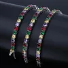Zircon Necklace Chain for Men Gold Silver 1 Row 5mm Tennis Chain Micro Pave Colorful Zircon Necklace Chain 18 22inch291j
