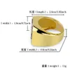 Modèles géométriques pour hommes 18k 18k jaune plaqué cpiper cuivre bling anneaux de diamants simulés de zircone cube à pave micro-pave avec boîte cadeau