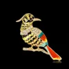 Härlig Bird Pin Brooch Designer Brosches Badge Metal Enamel Pin Broche Kvinnor Lyx Smycken Bröllopsfest dekoration