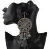 Boemian in lega thread nappa goccia gioielli per orecchini per le donne festival da donna
