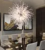 Lustres de feu d'artifice modernes éclairage pendentif en cristal pissenlit lampe suspendue pour chambre cuisine salle à manger luminaire intérieur