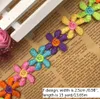 15-yard zijde bloemen voor bruiloft decoraties geborduurde bloem kant voor doek, hoofddeksels, sieraden, geschenkverpakking enz