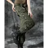 Mulheres cargas calças plus size dança macacão calças tamanho grande feminino militar exército verde camuflagem calça para calças