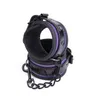 bdsm bondage gear restrizioni manette polsini da polso giocattoli adulti del sesso per le donne viola ecopelle gn2521100809082272