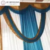 2017 Novo Design 3 M * 6 M Colorido Gelo De Seda De Lantejoulas Swags e Cortinas Cortina de Pano De Fundo Do Casamento 1 PCS Um lote Frete Grátis