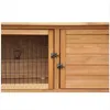 grossist 48 "2 nivåer Vattentät Kyckling Coop Rabbit Hutch Wood House Pet Cage för små djur