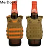 Tactical Vests Beer Molle Mini Miniature Vests Beverage Cooler Adjustable Shoulder Straps