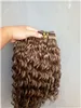 Extensions de cheveux brésiliens vierges Remy bouclés, trame de cheveux bruns mélangés, couleur Blonde, non transformés, Extensions de cheveux doux pour bébé, 100g/lot, produit